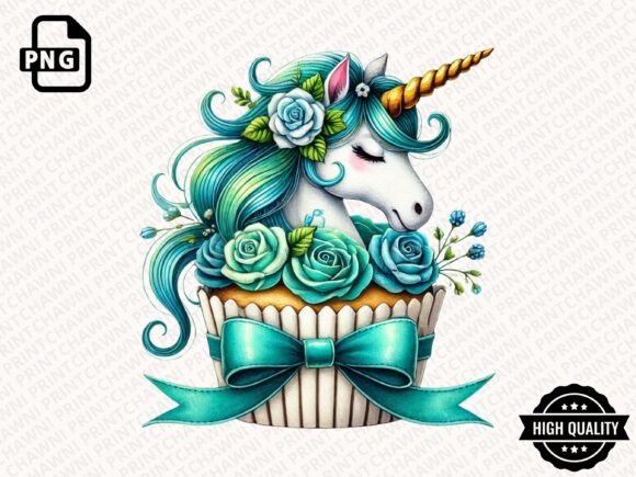 Download Watercolor Unicorn Cupcake Clipart PNG - Premium Resources