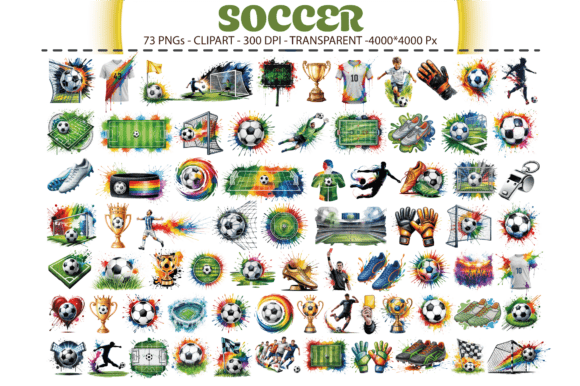 Download Soccer Clipart Bundle – 73 PNGs - Pngs Collection