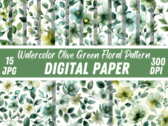 Download Olive Floral Print Fabric Paper Pattern - Floral print Collection