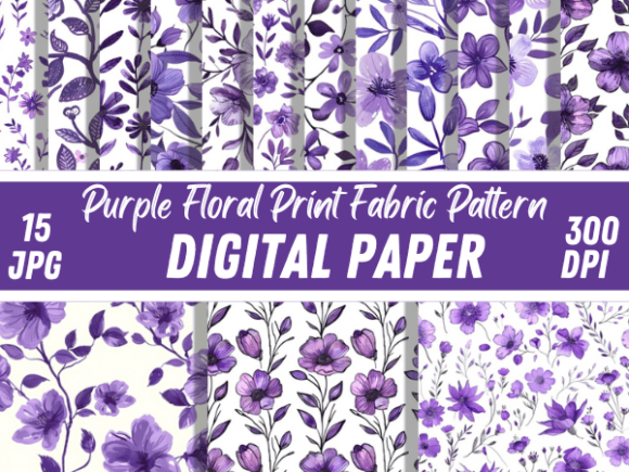 Download Purple Floral Print Fabric Paper Pattern - Floral print Collection