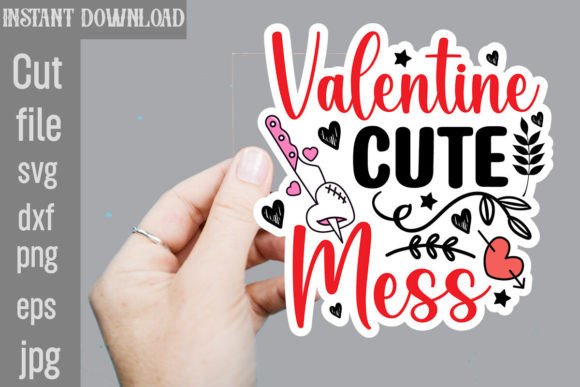 Download Valentine Cute Mess SVG Sticker Designs - Sticker design Collection